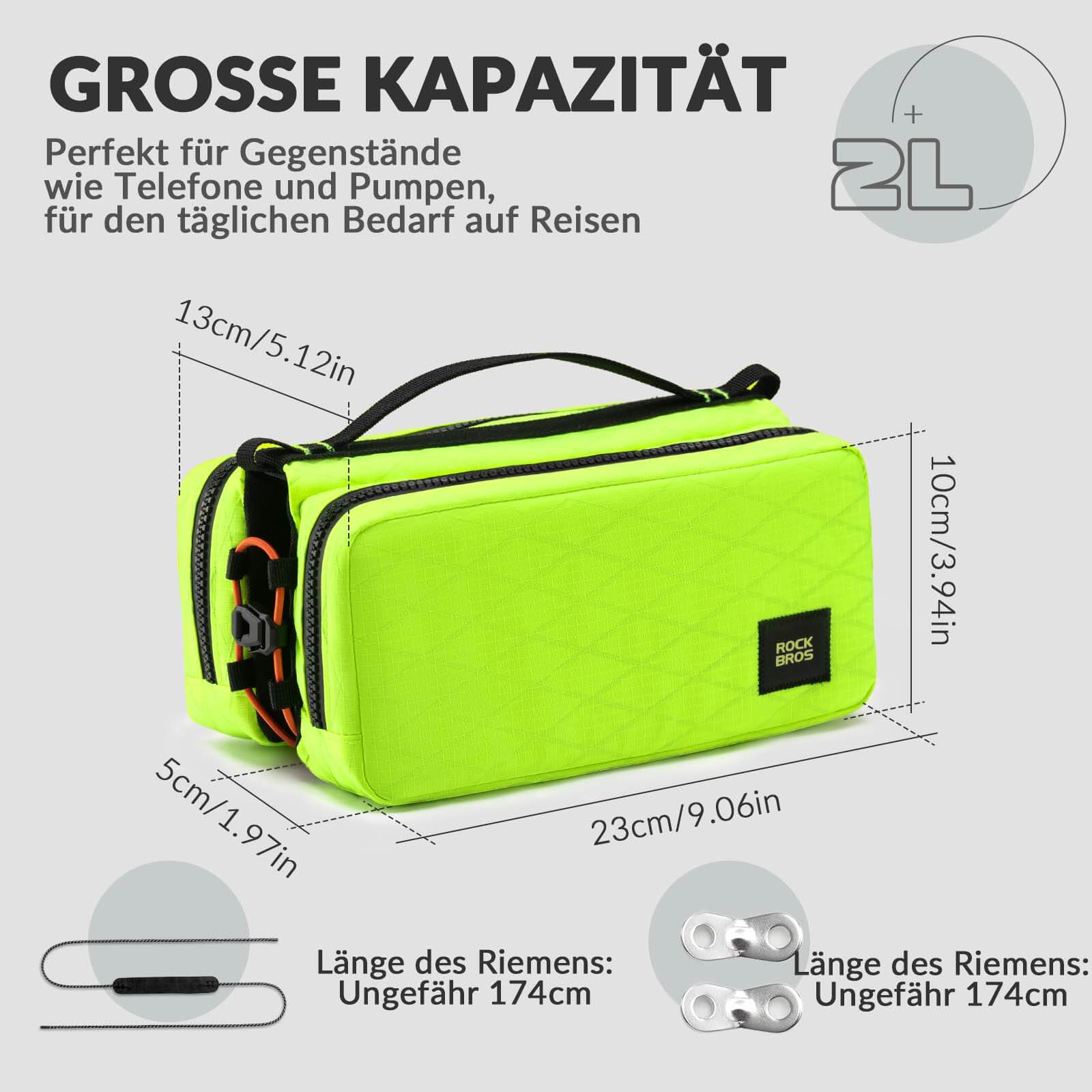 ROCKBROS Fahrradtasche Rahmentasche mit Schultergurt Oberrohrtasche - Image 15