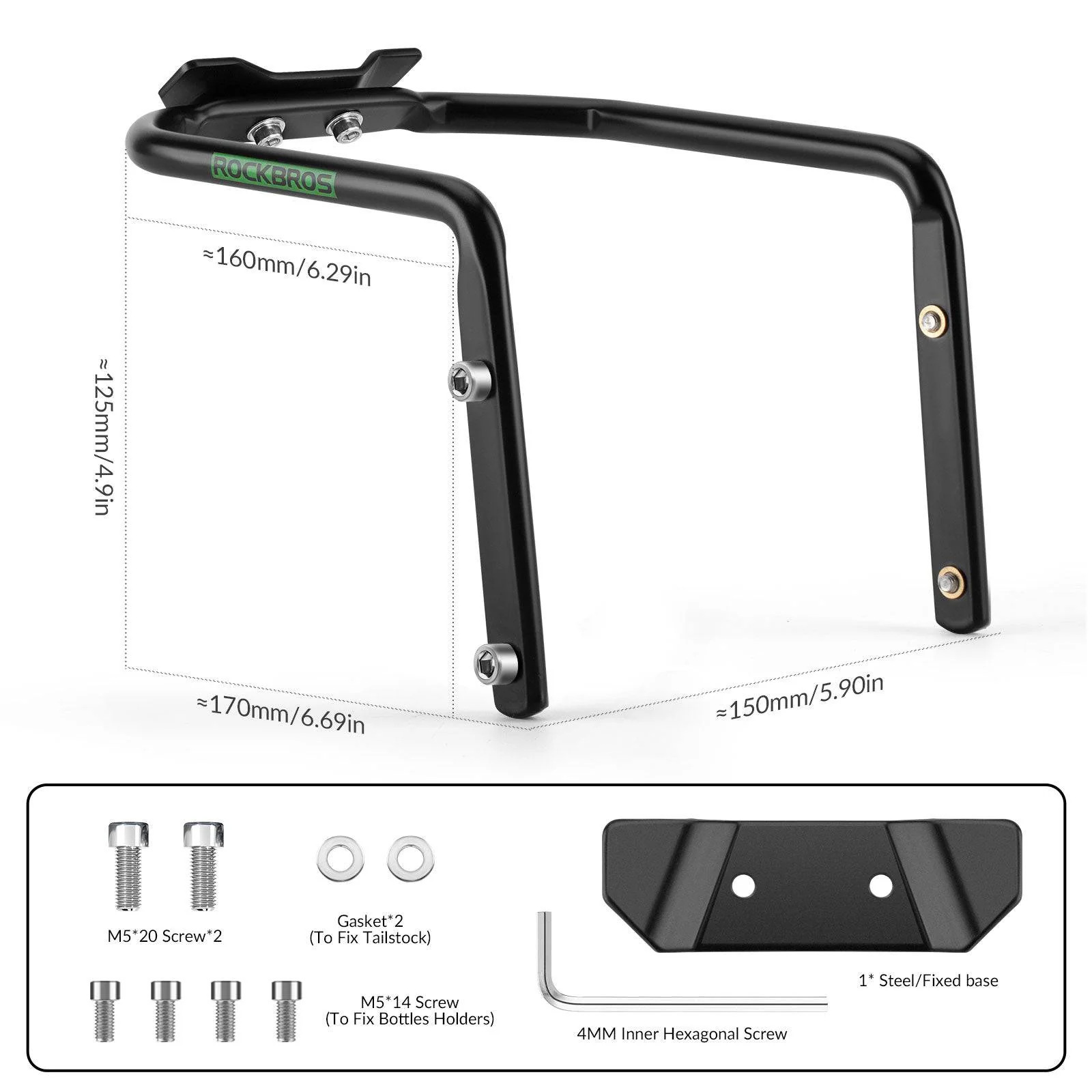 ROCKBROS Flaschenhalter & Stabilisator Stütze für Fahrrad Satteltasche - Image 4