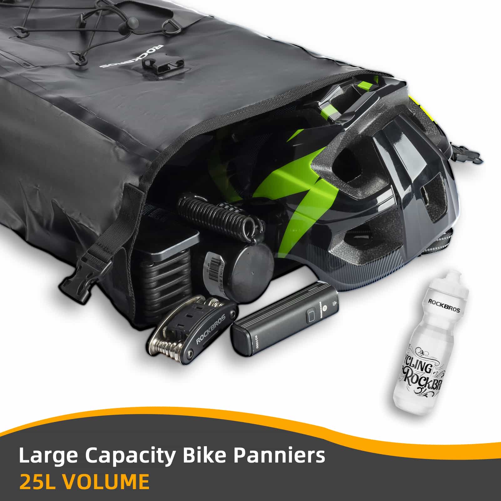 ROCKBROS Gepäckträgertasche 25L-32L 100 % wasserdicht mit Tragegriff - Image 16