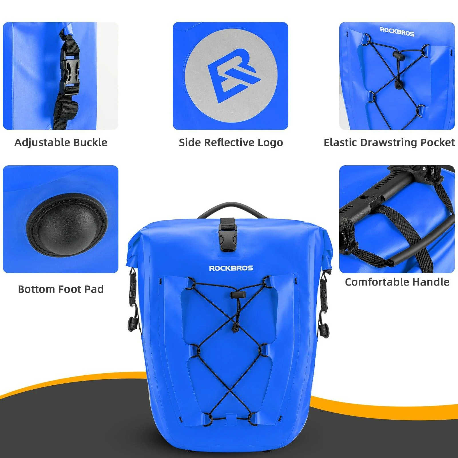 ROCKBROS Gepäckträgertasche 25L-32L 100 % wasserdicht mit Tragegriff - Image 43