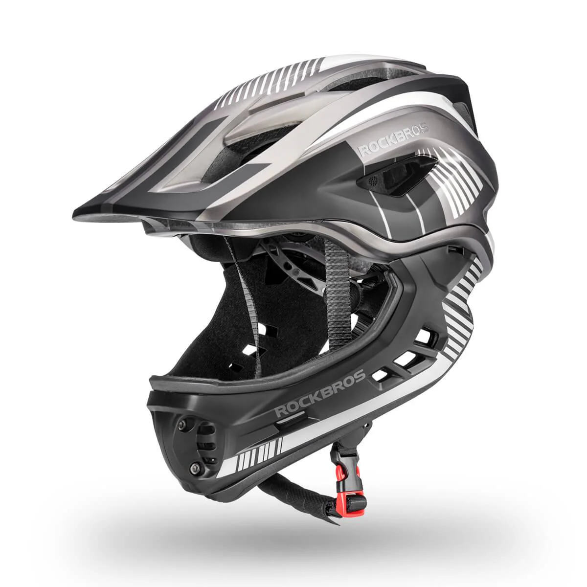 ROCKBROS Kinder helm Integriert Fahrradhelm mit Abnehmbarem Kinnschutz - Image 11