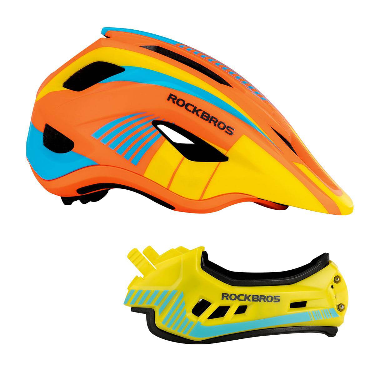 ROCKBROS Kinder helm Integriert Fahrradhelm mit Abnehmbarem Kinnschutz - Image 25