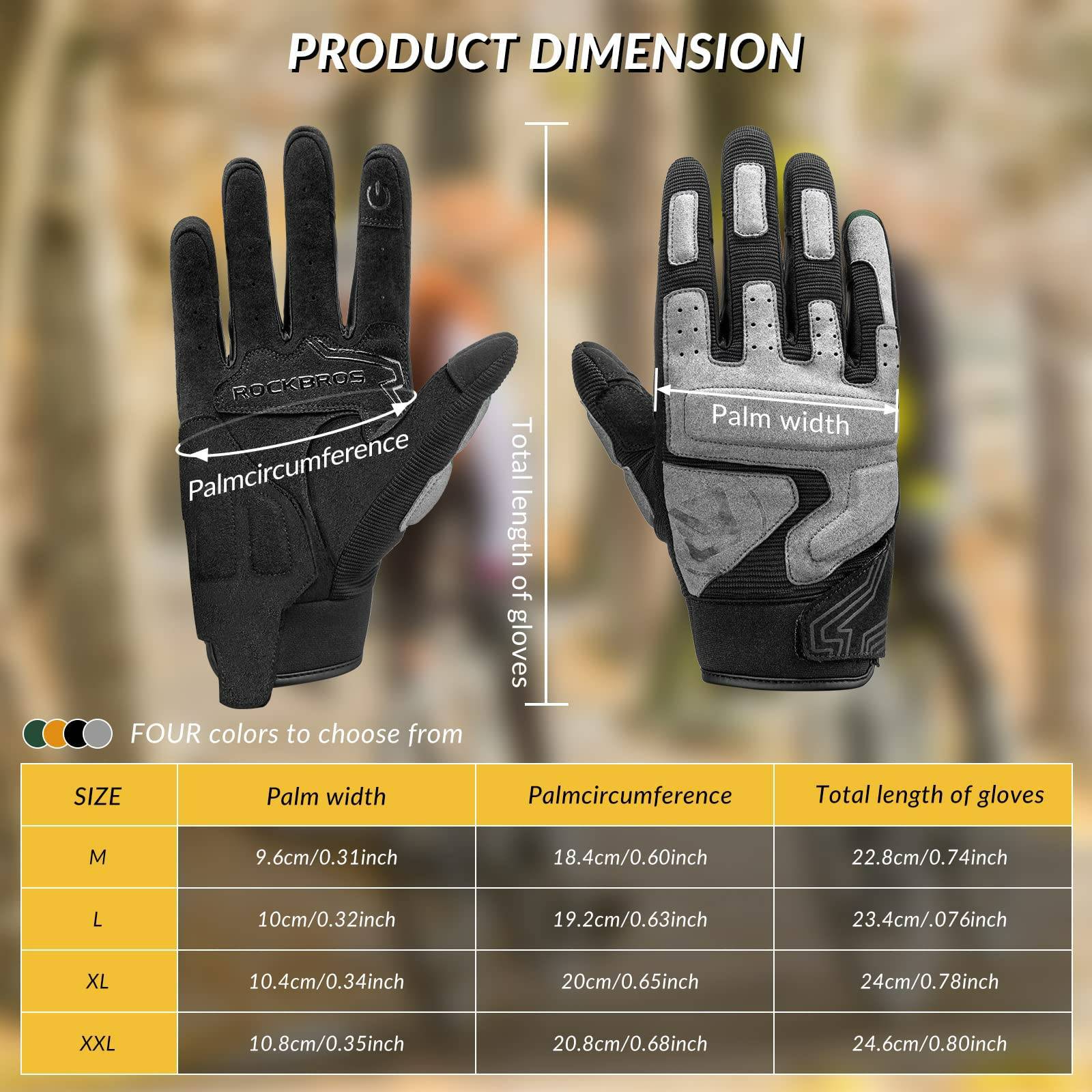 ROCKBROS Motorradhandschuhe Winddichte Touchscreen Herren Handschuhe - Image 10