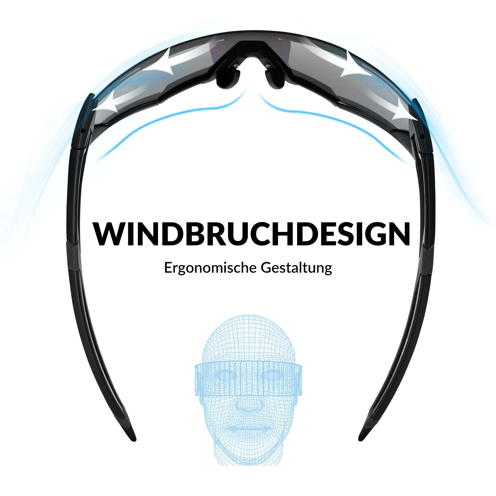 ROCKBROS Photochrome Sonnenbrille Fahrradbrille UV400-Schutz Unisex - Image 12