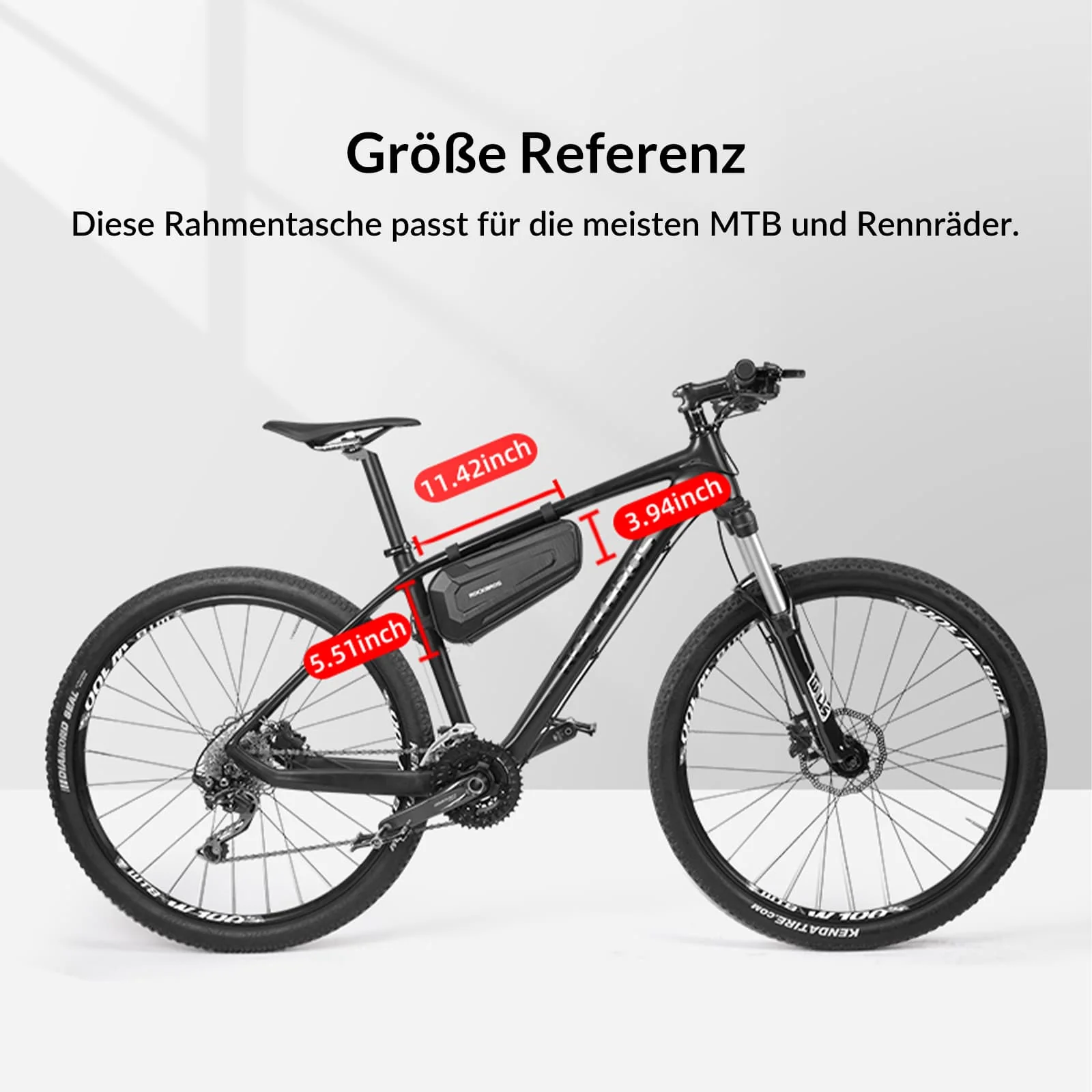 ROCKBROS Rahmentasche Fahrradtasche für MTB, Rennräder 1,5L / 2,5L - Image 9