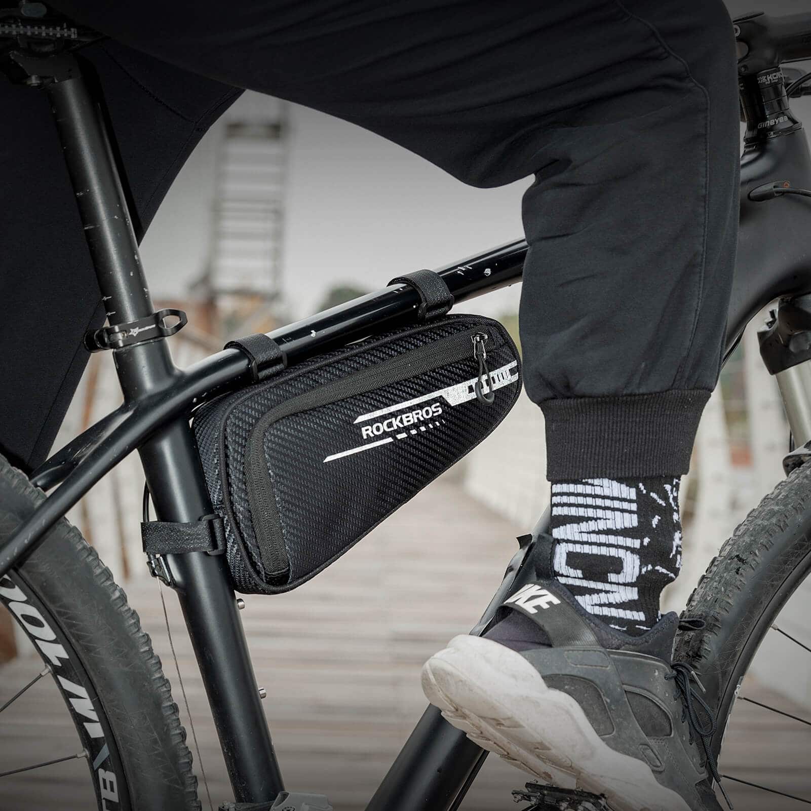 ROCKBROS Rahmentasche wasserdicht Dreieckstasche für MTB & Rennräder 1,2L - Image 3
