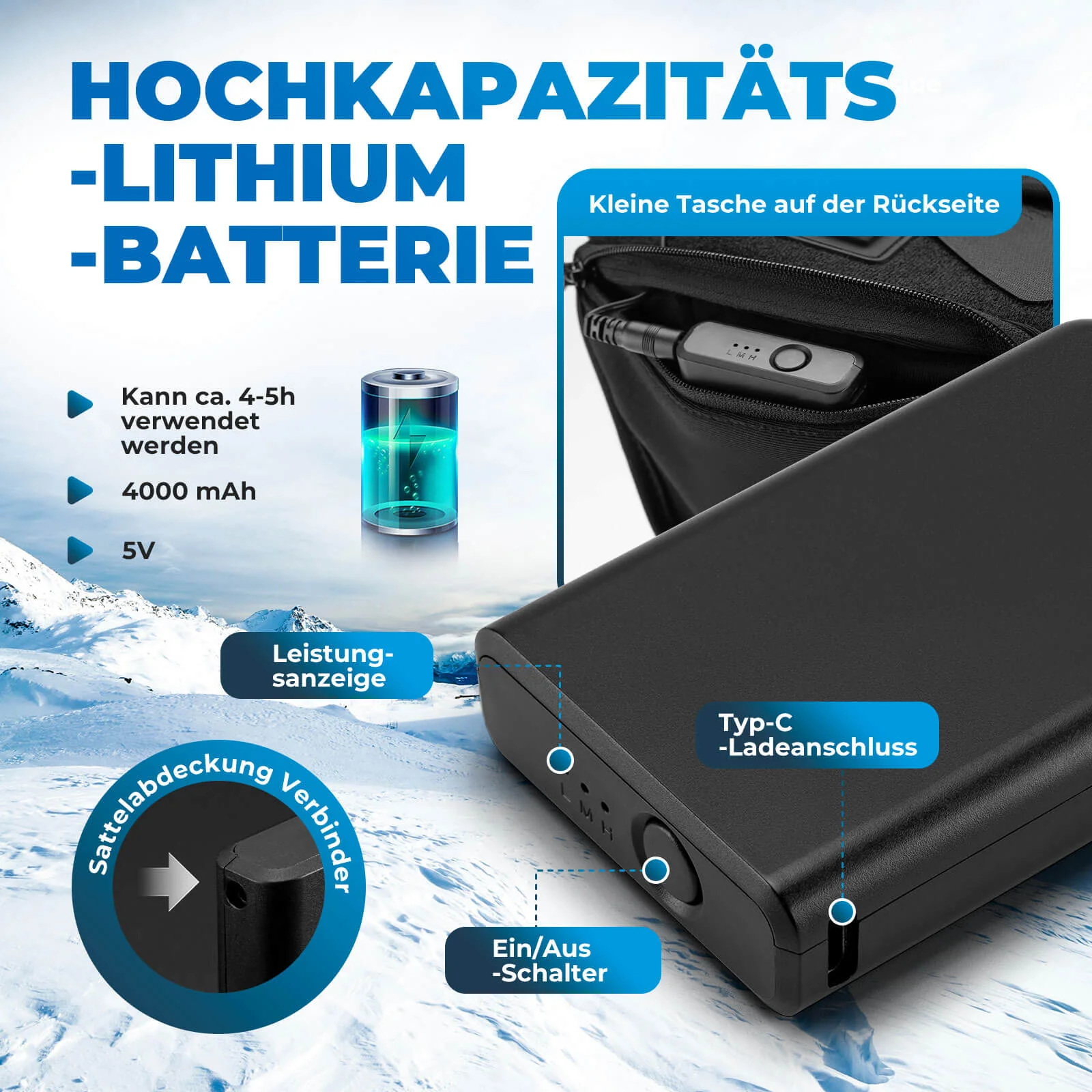 ROCKBROS Sattelbezug Sattelschutz Beheizbar Schnellspanner für MTB Rennrad E-Bike - Image 4