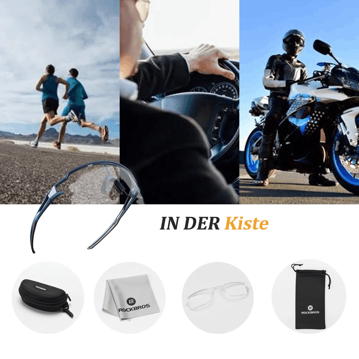 ROCKBROS Sonnenbrille für Männer & Frauen UV-Schutz Fahrradbrille - Image 13