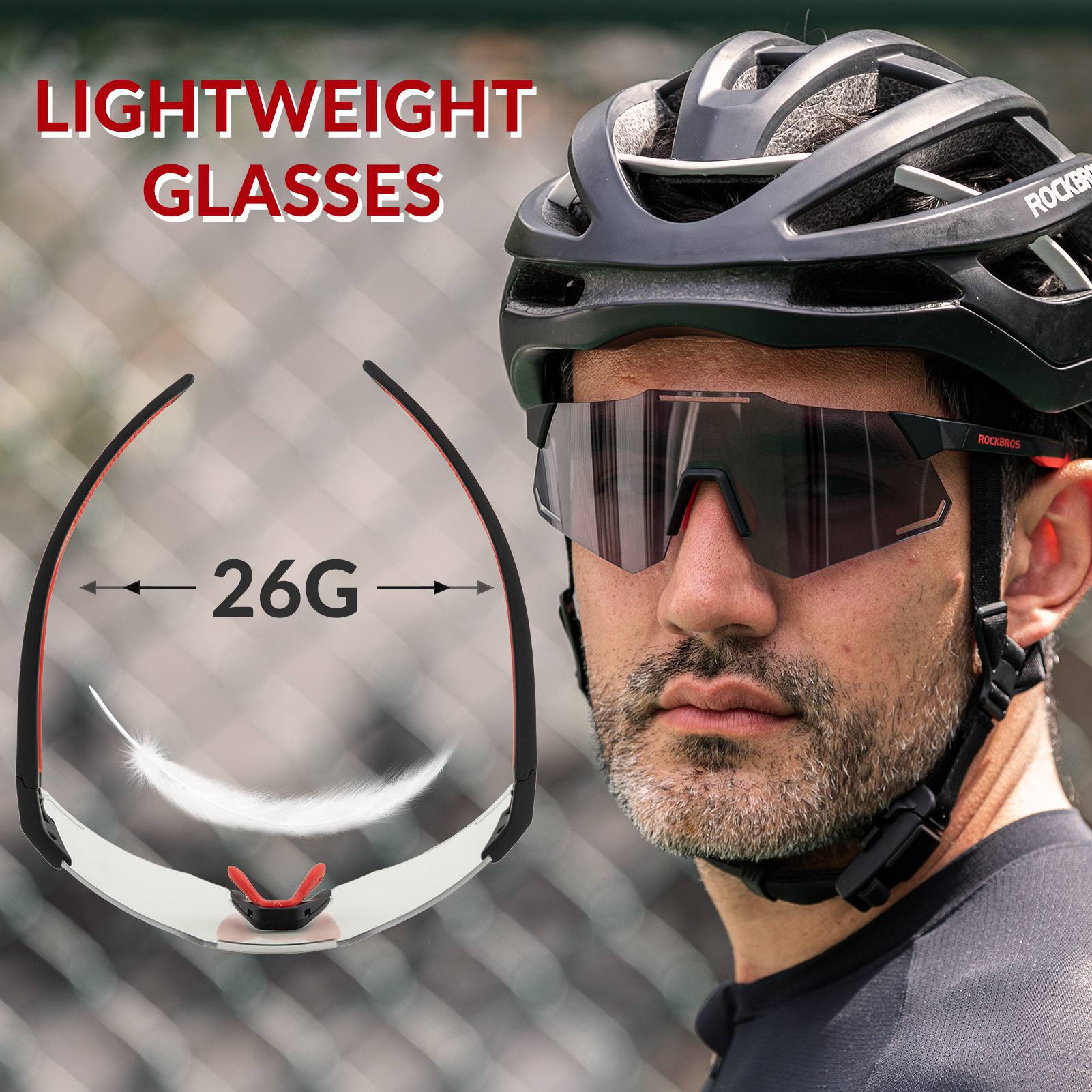 ROCKBROS Sonnenbrille UV400 Schutz Radsportbrille für Damen/ Herren - Image 13