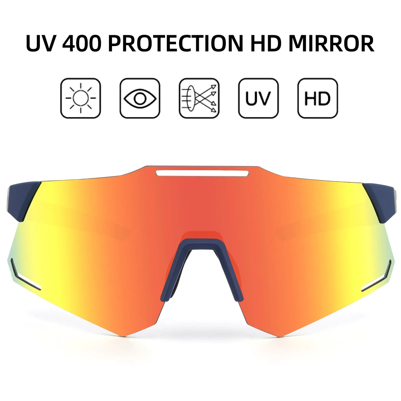 ROCKBROS Sonnenbrille UV400 Schutz Radsportbrille für Damen/ Herren - Image 4