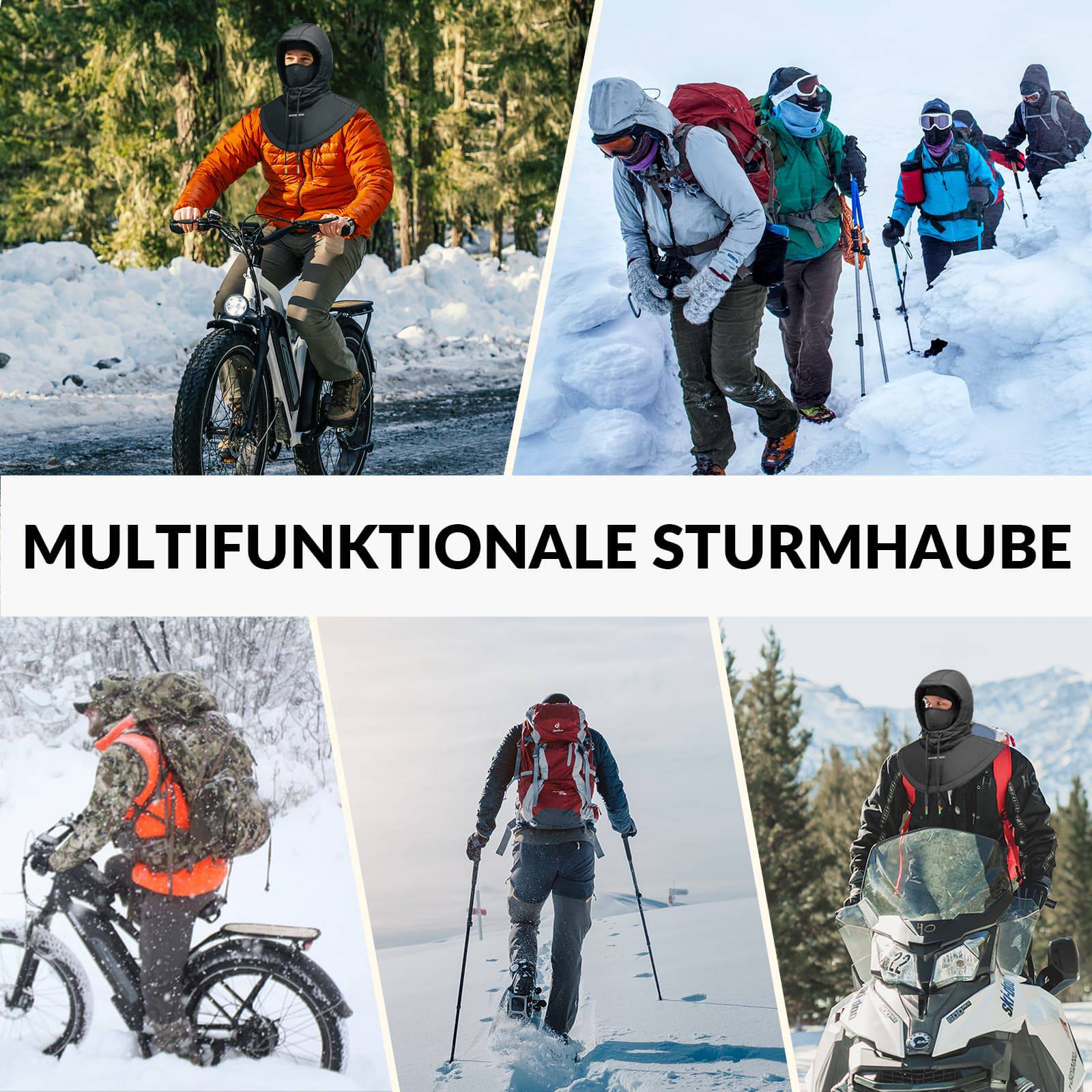 ROCKBROS Sturmhaube Winddicht Fahrrad Full Face Gesichtshaube für Radfahren Skifahren - Image 24