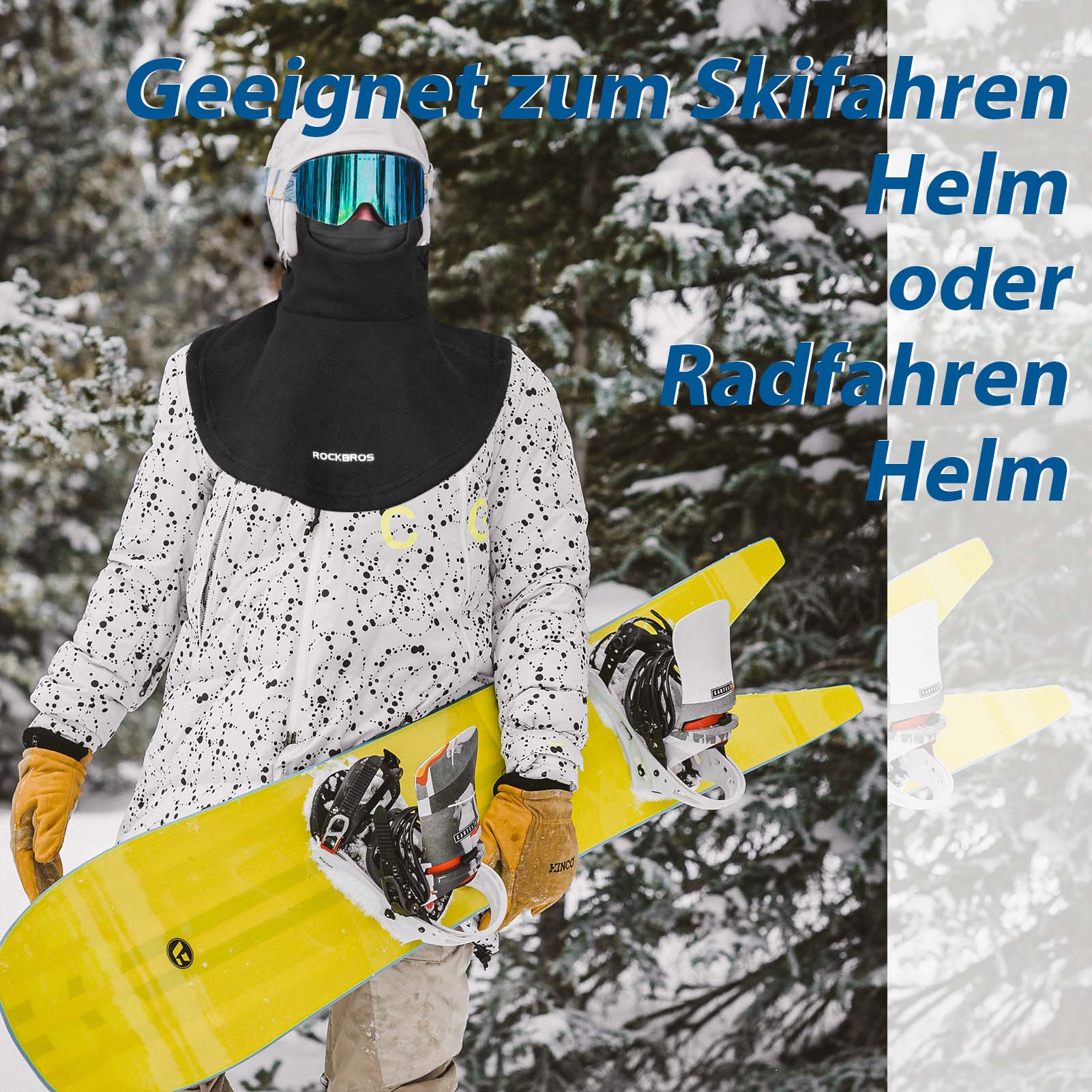 ROCKBROS Sturmhaube Winter Balaclava wärmer für Outdoor-Sportarten - Image 5