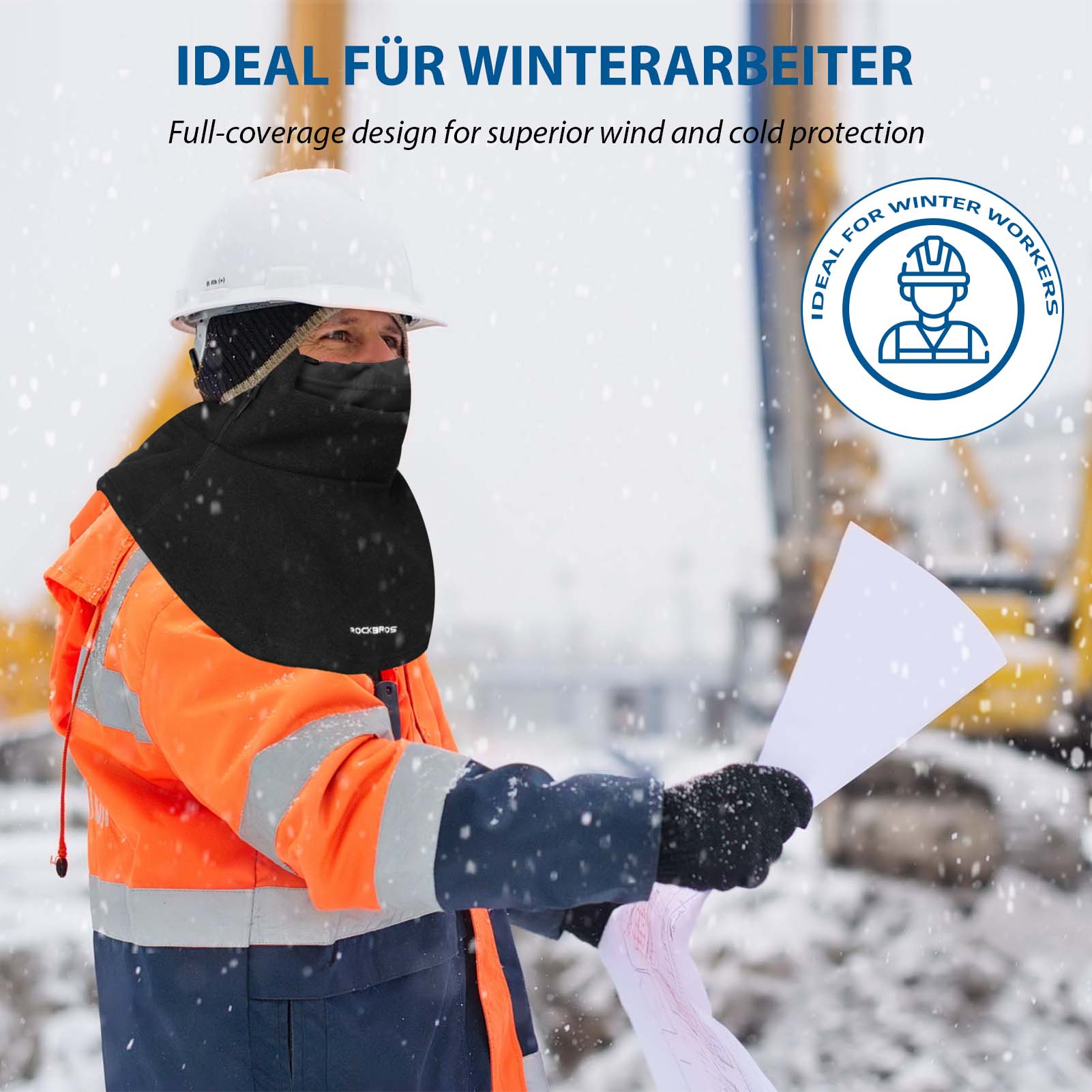 ROCKBROS Sturmhaube Winter Balaclava wärmer für Outdoor-Sportarten - Image 7