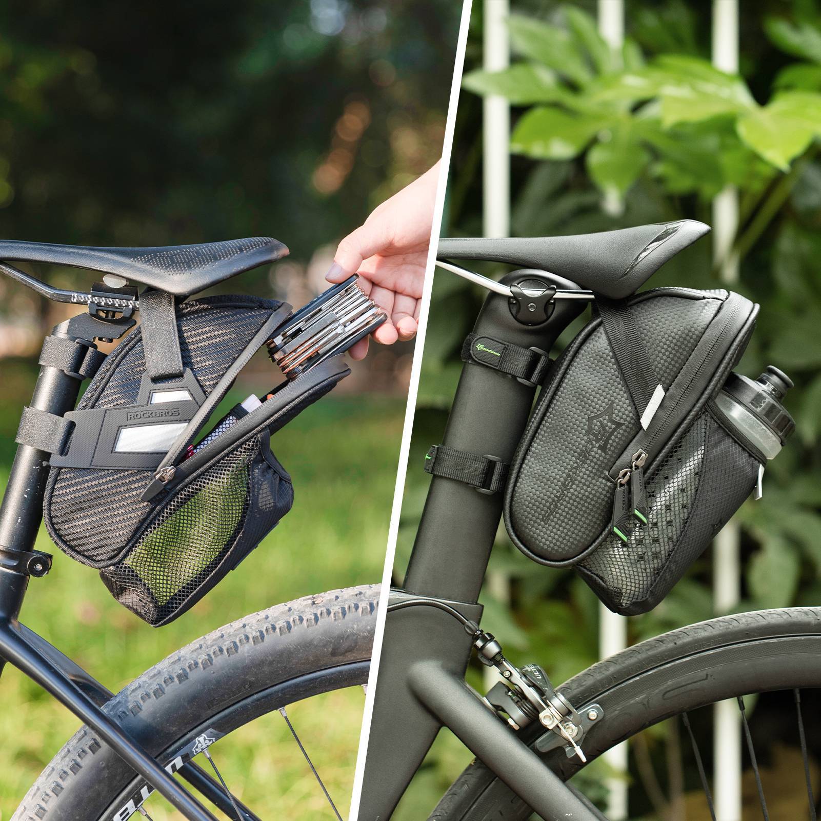 ROCKBROS wasserdichte Satteltasche mit Flaschenhalter für MTB Rennrad - Image 21