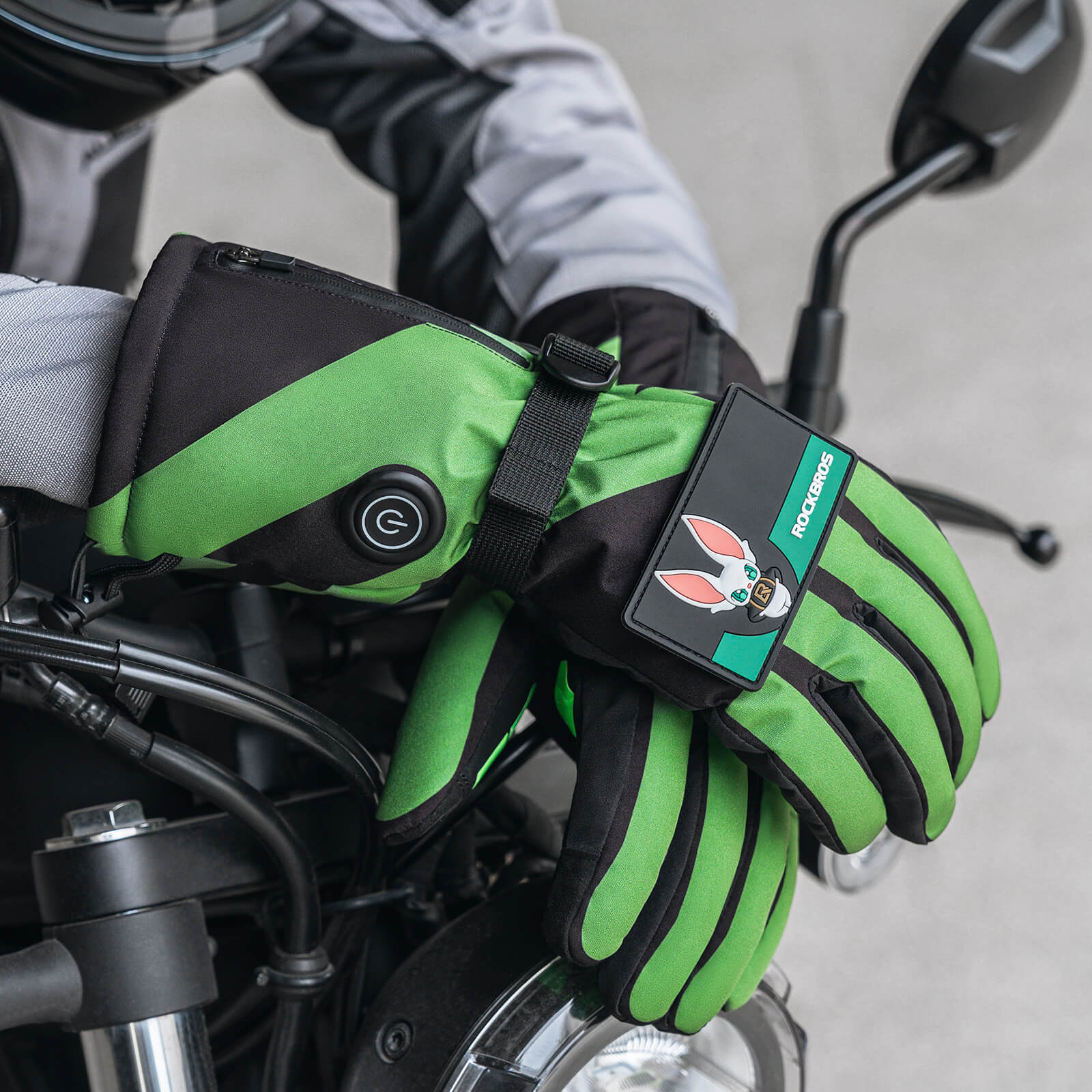 ROCKBROS Winter Beheizte Fahrradhandschuhe Handschuhe 3 Heizstufen M-XL - Image 5