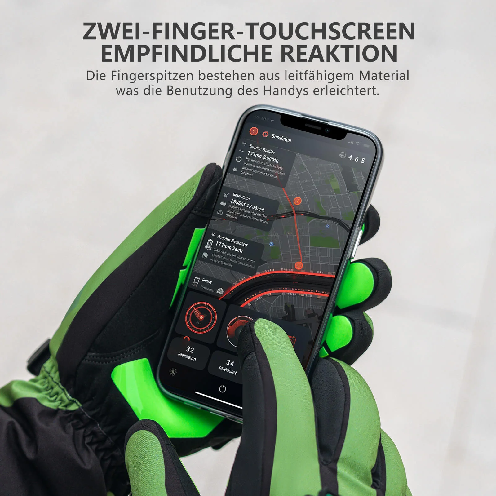 ROCKBROS Winter Beheizte Fahrradhandschuhe Handschuhe 3 Heizstufen M-XL - Image 6
