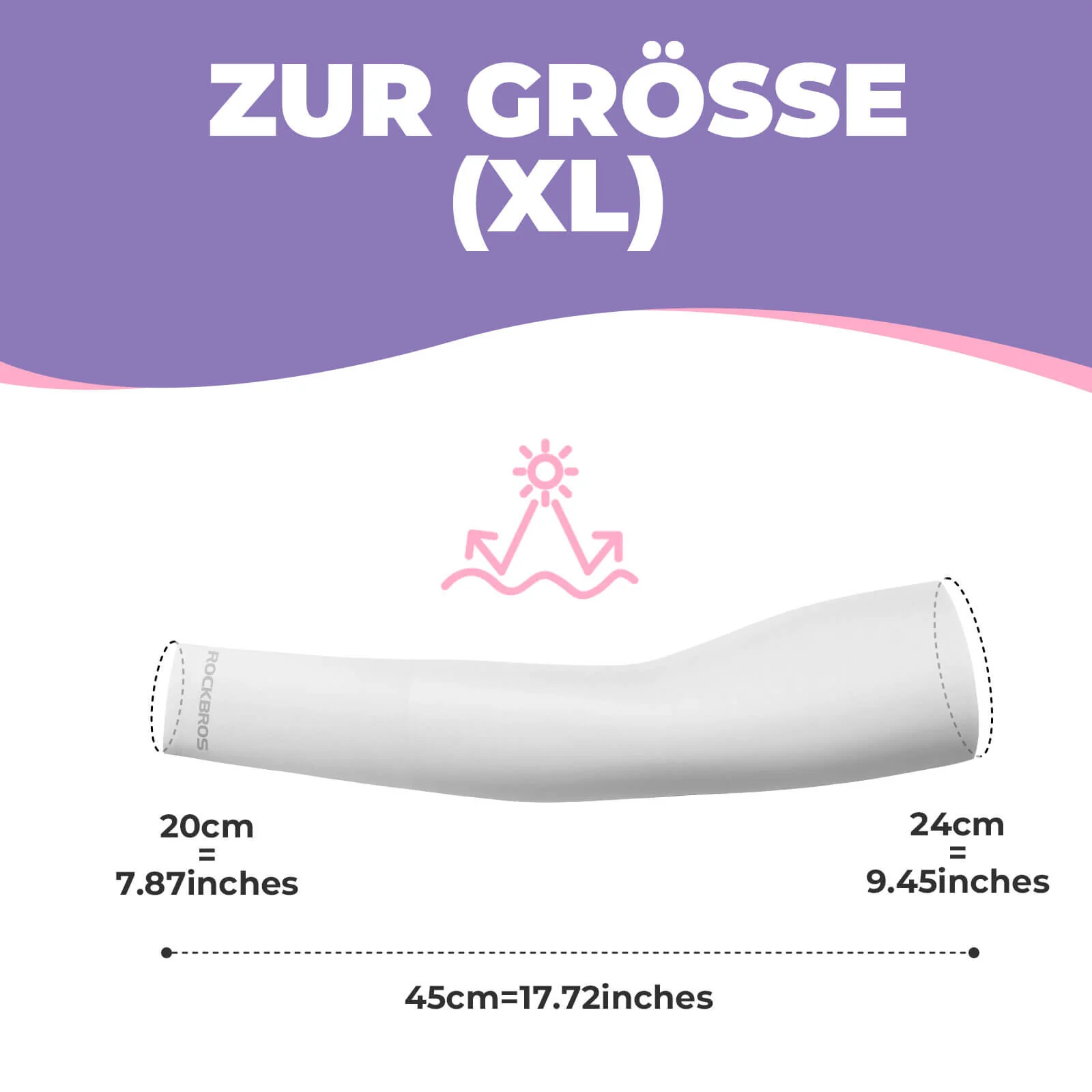Sonnen Armlinge Arm Sleeve Kühles Gefühl Schnelltrocknend - Image 14