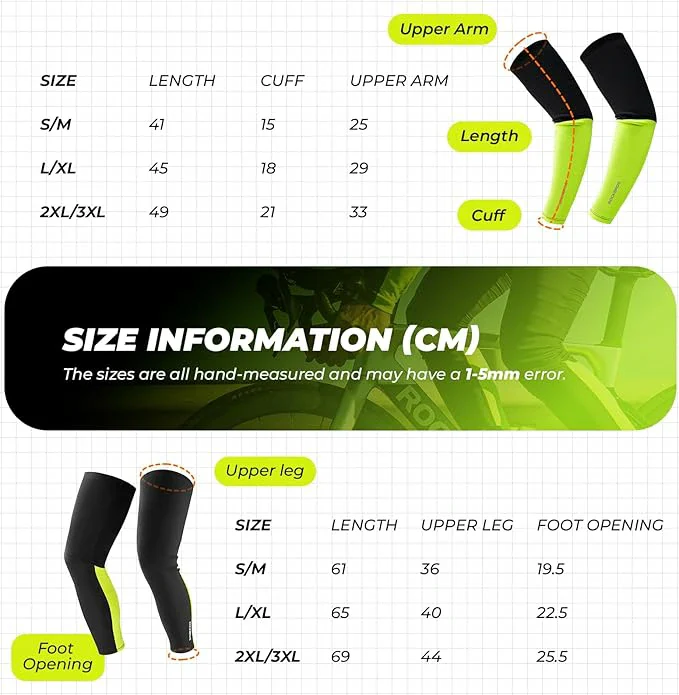 Sport Armlinge Beinlinge Winter Arm Sleeves Armwärmer Beinwärmer 1 set - Image 4