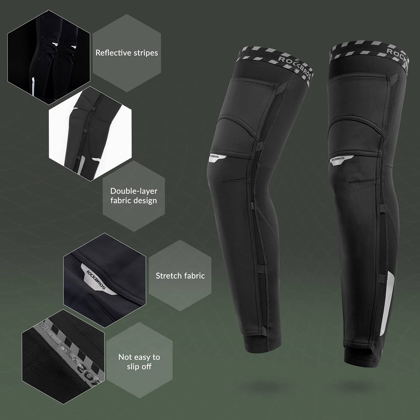 Unisex Beinlinge Beinwärmer Winddicht Warm Schwarz S-4XL - Image 4