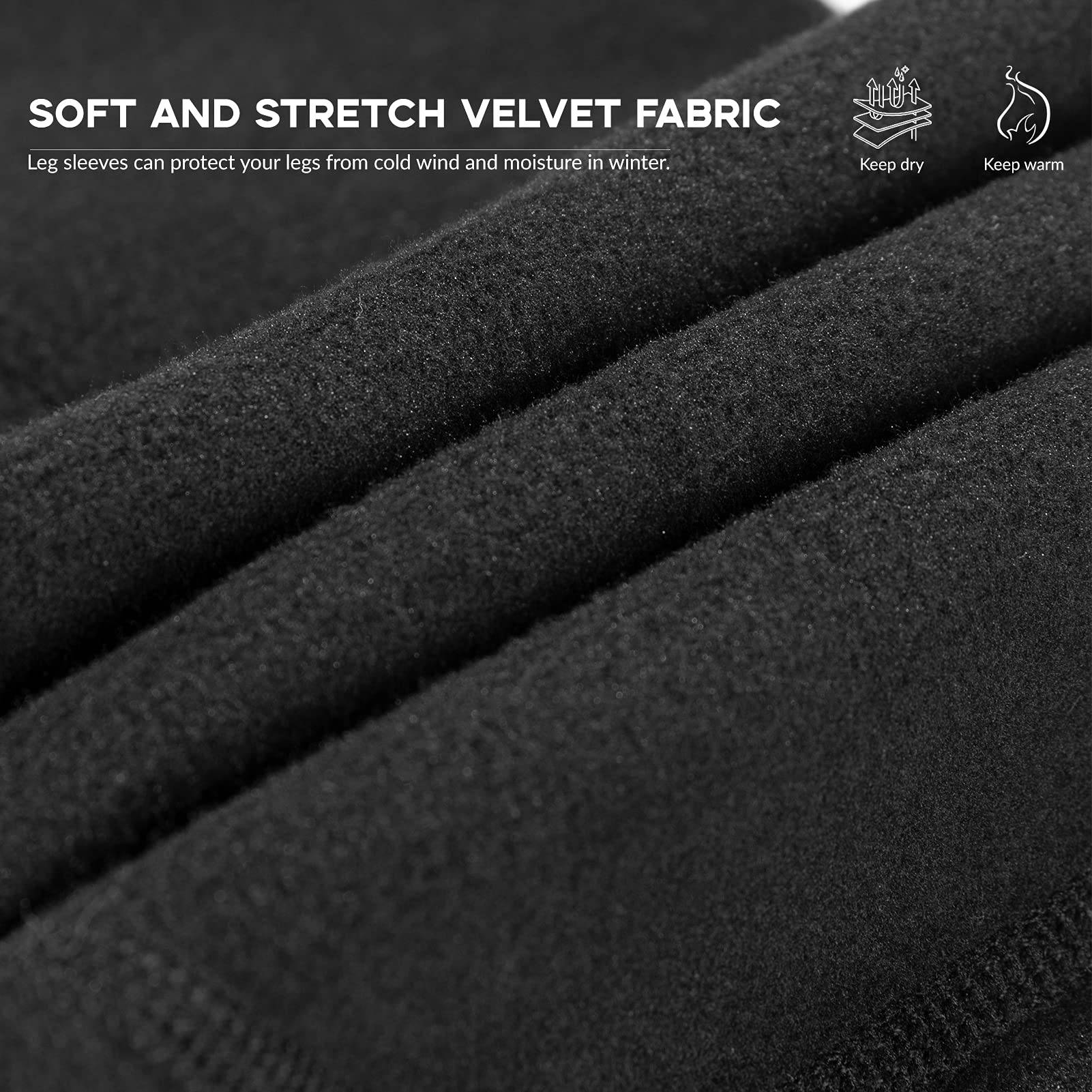 Unisex Beinlinge Beinwärmer Winddicht Warm Schwarz S-4XL - Image 7